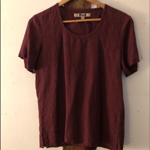Perfect 100% linen shirt! Lovely maroon! Gorgeous